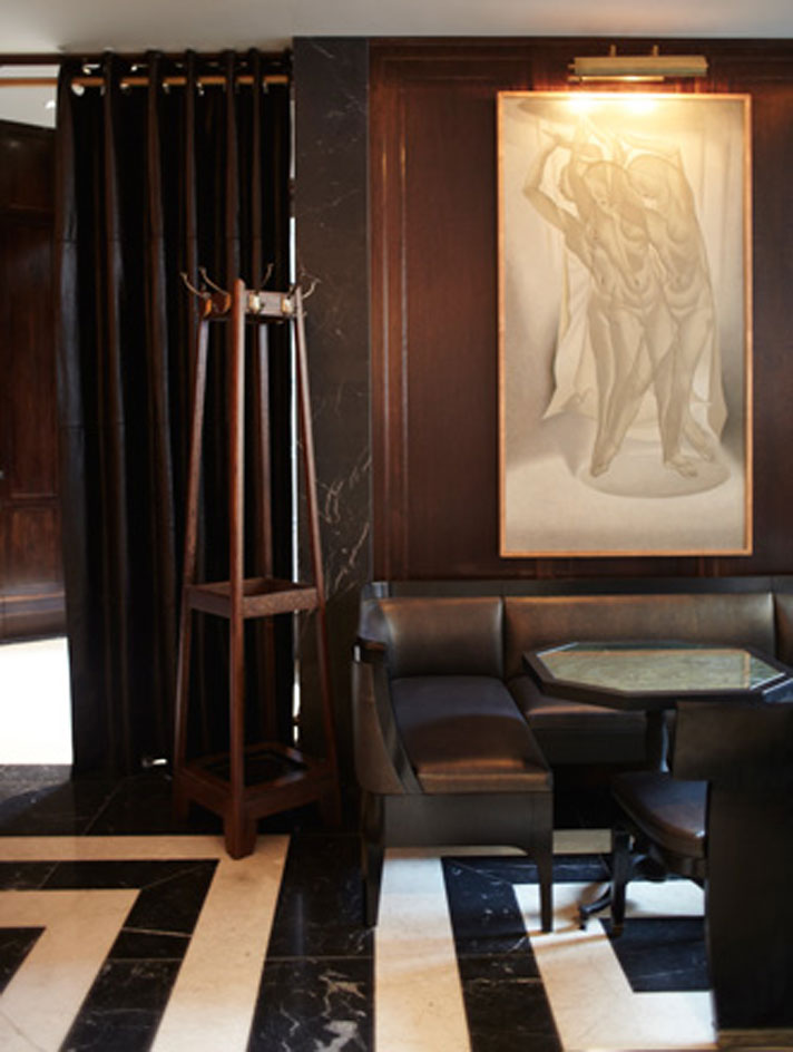Once again recruiting the skills of local design firm David Collins Studio, the interiors, inspired by the glamour of the 1920s, features the liberal use of tactile materials such as wood