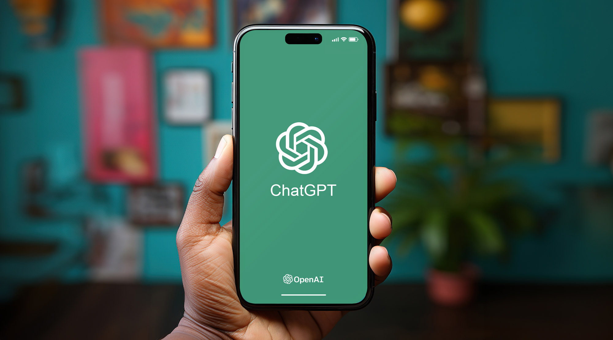 ChatGPT logo on phone 