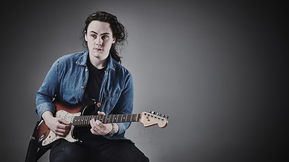 Portrait of Welsh musician Chris Buck, photographed in Bath, England on March 29, 2019. Buck is best known as a guitarist with blues rock duo Buck &amp; Evans