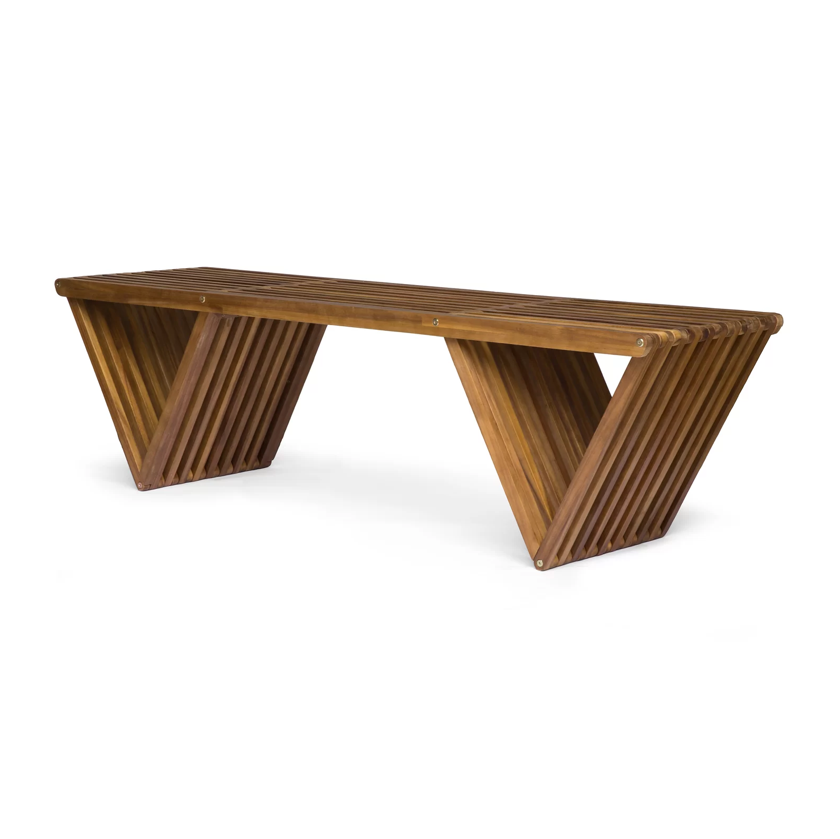 wood outdoor bench