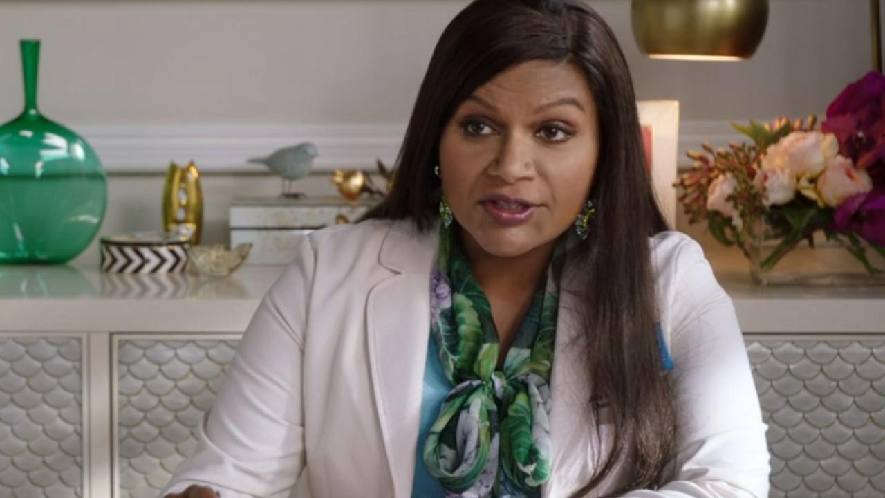 Mindy Kaling talking to someone in The Mindy Project.