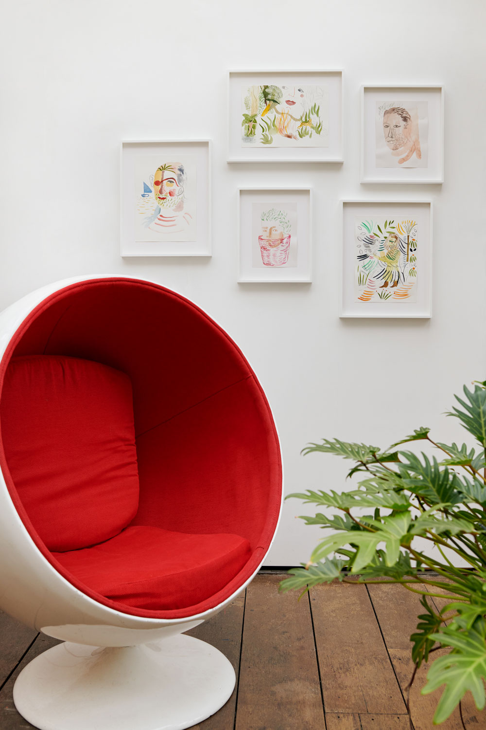 canopy-collections-wall-art-with-ball-chair-and-wooden-floors