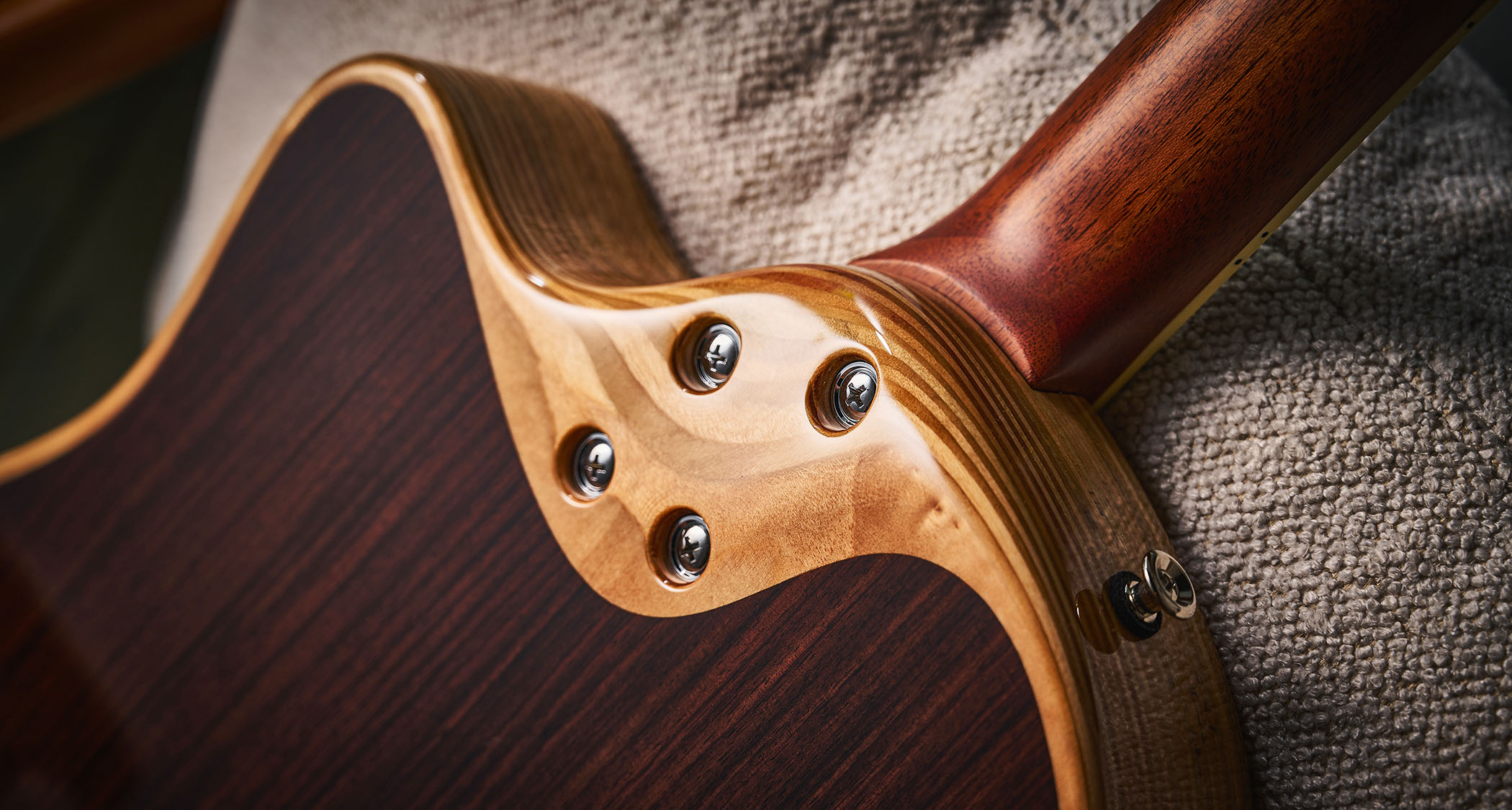 Neck heel on LR Baggs AEG-1 electro-acoustic