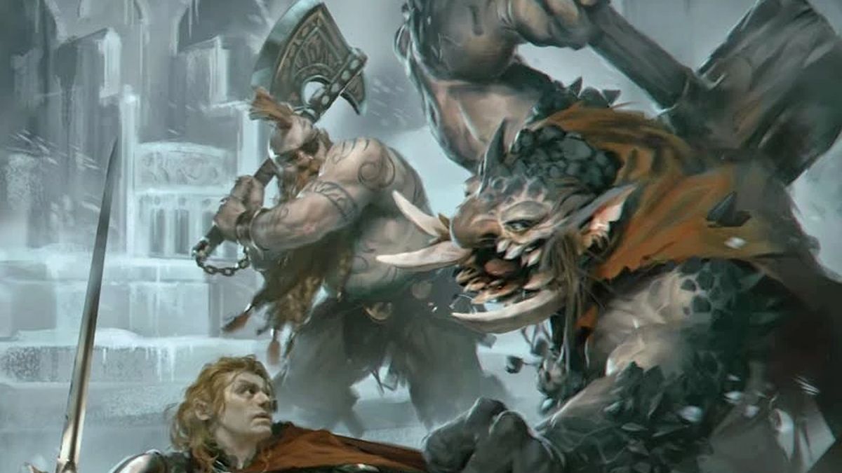 Throgg Wintertooth, King of the Trolls, versus Gotrek and Felix