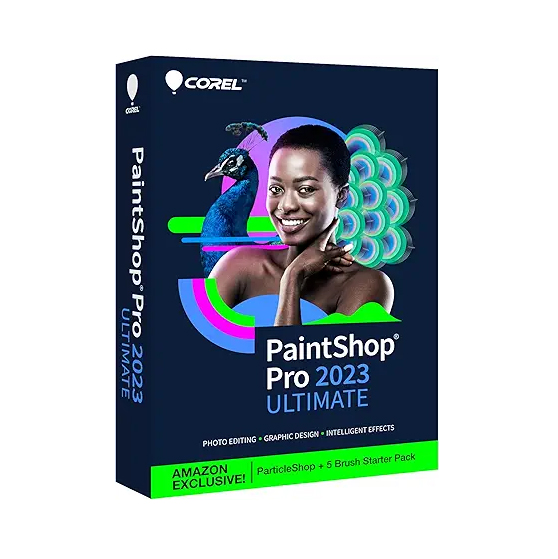A photograph of the PaintShop Pro 2023 Ultimate box