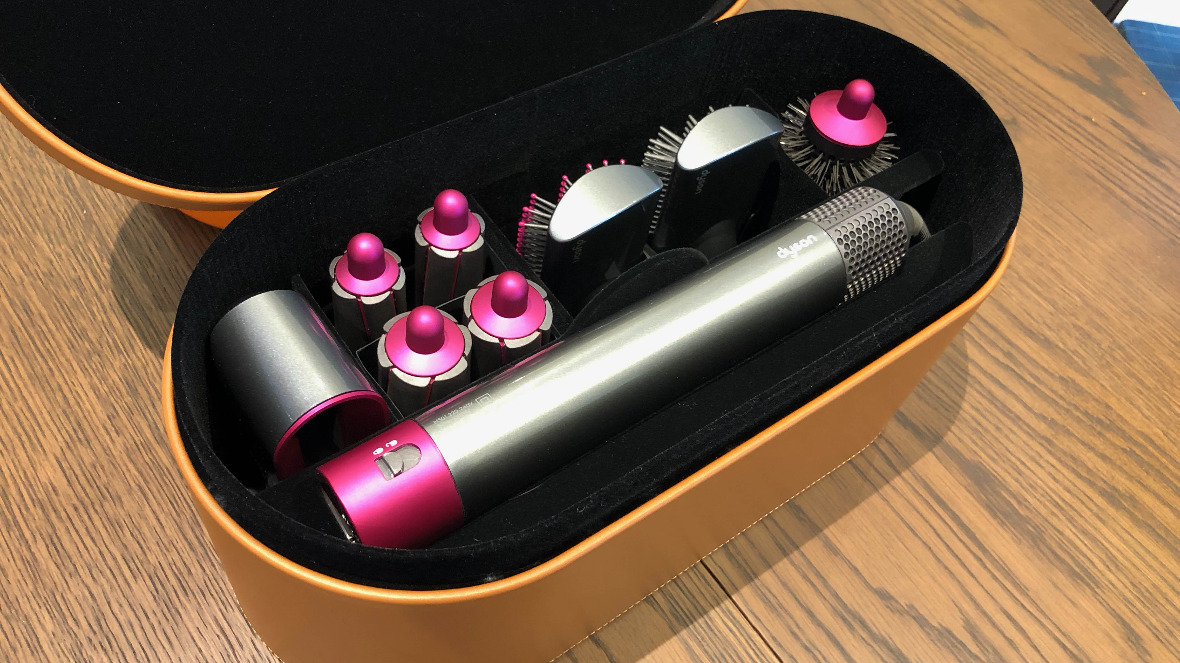 The Dyson Airwrap Complete Styler on a table