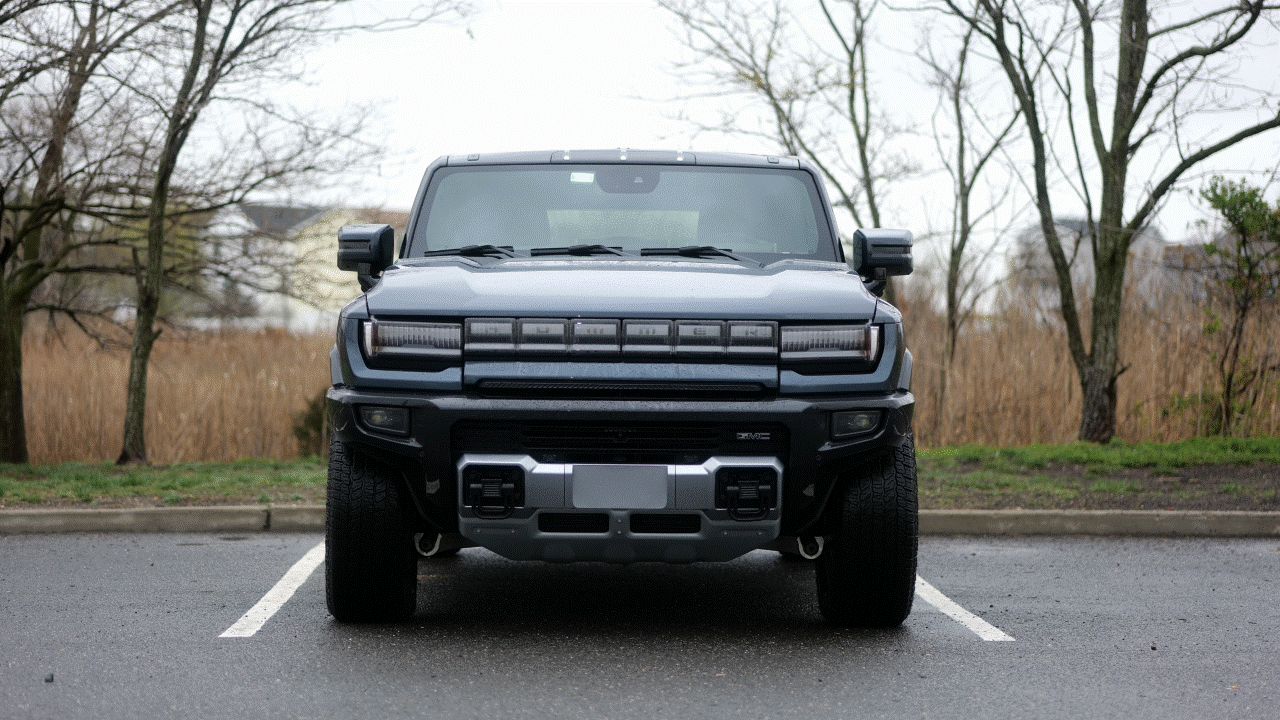 2025 GMC Hummer EV 3X SUV frunk opening.
