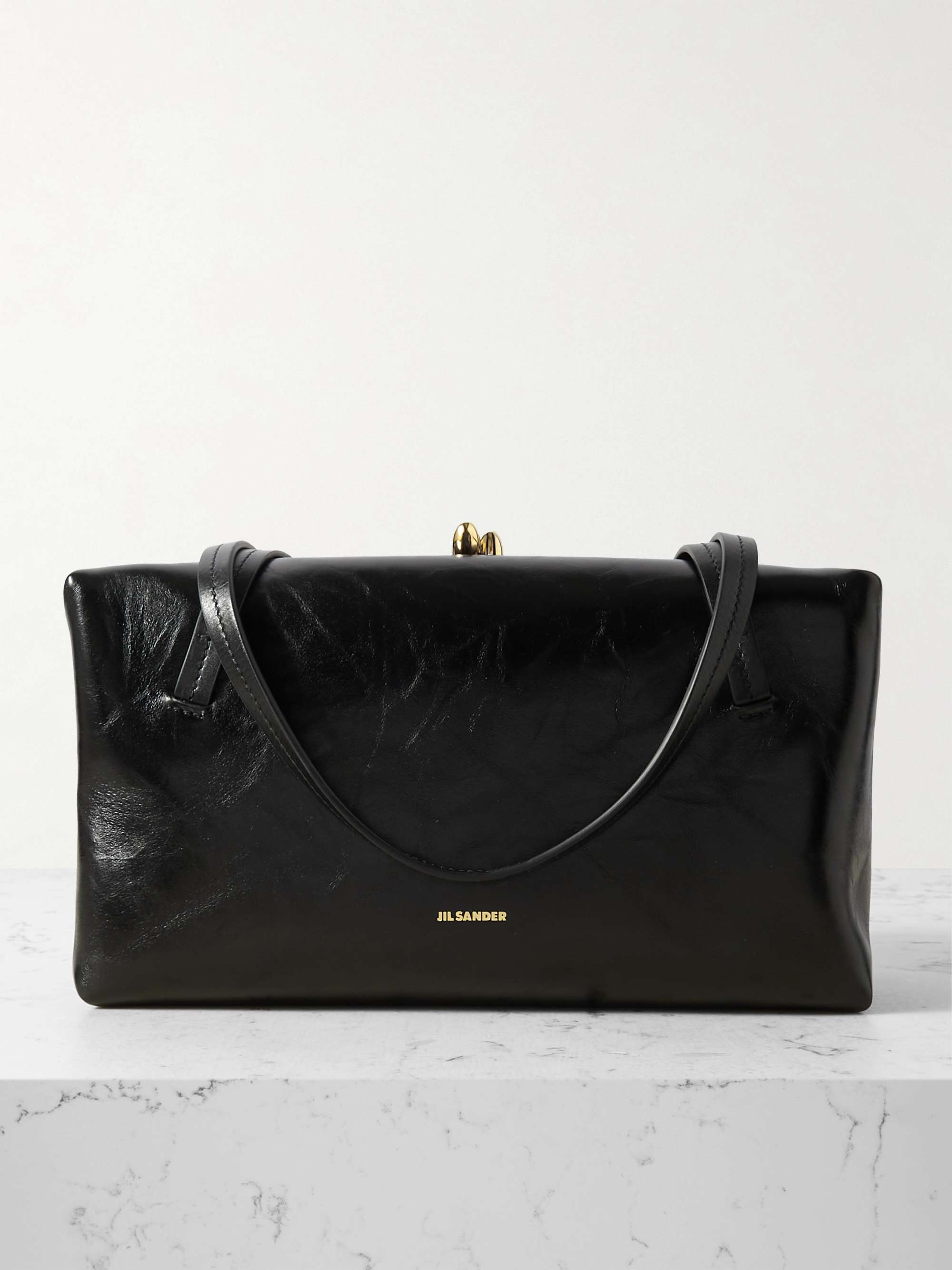 Jil Sander Goji Pillow textured leather shoulder bag