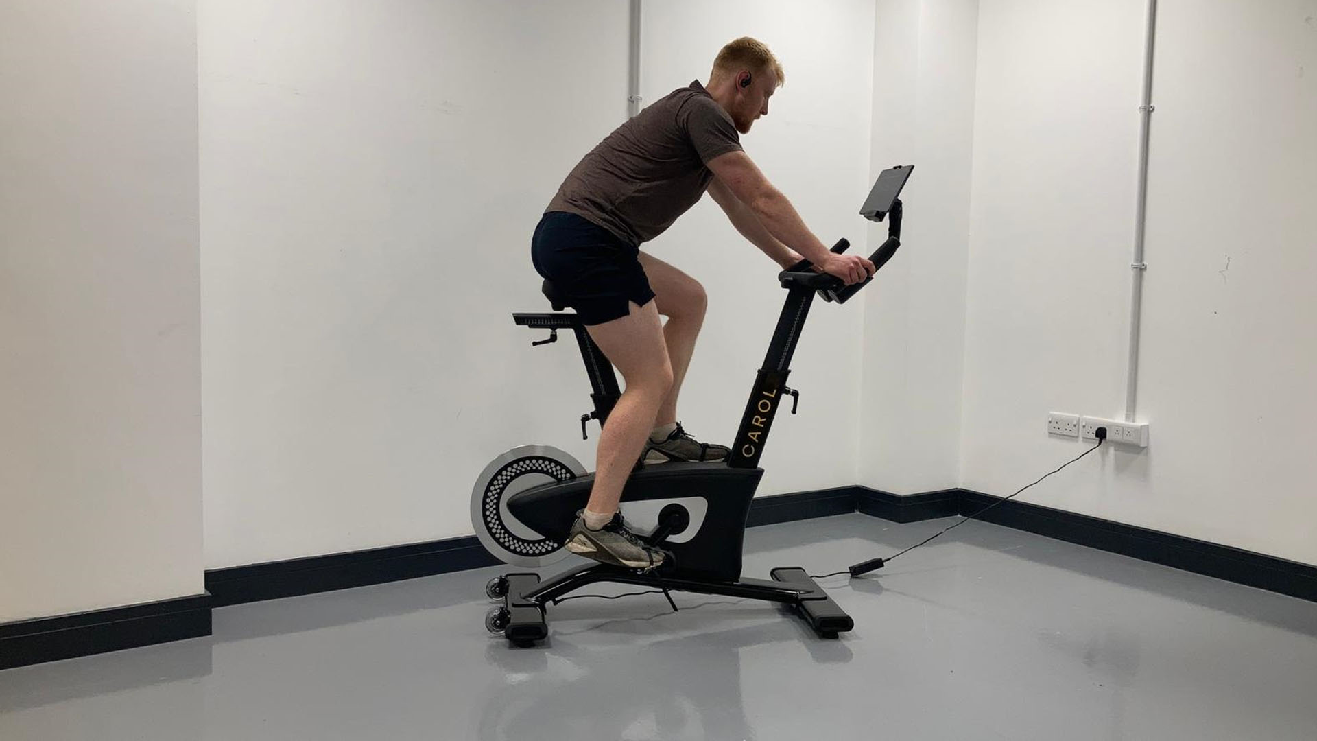 Carol Bike 2.0 being tested by Live Science contributor Harry Bullmore