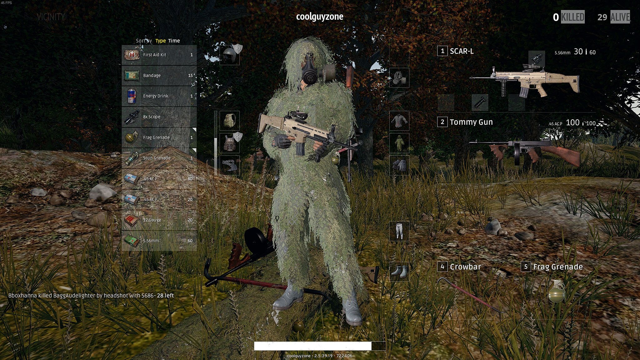 The feared ghillie suit
