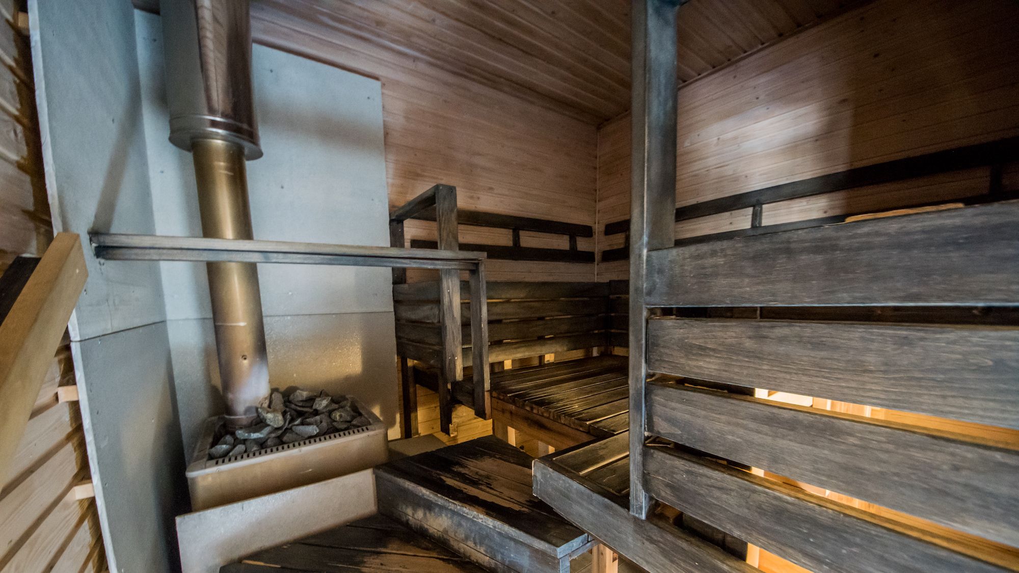 Wood, Stairs, Room, Beam, House, Architecture, Building, Log cabin, Lumber, Interior design,