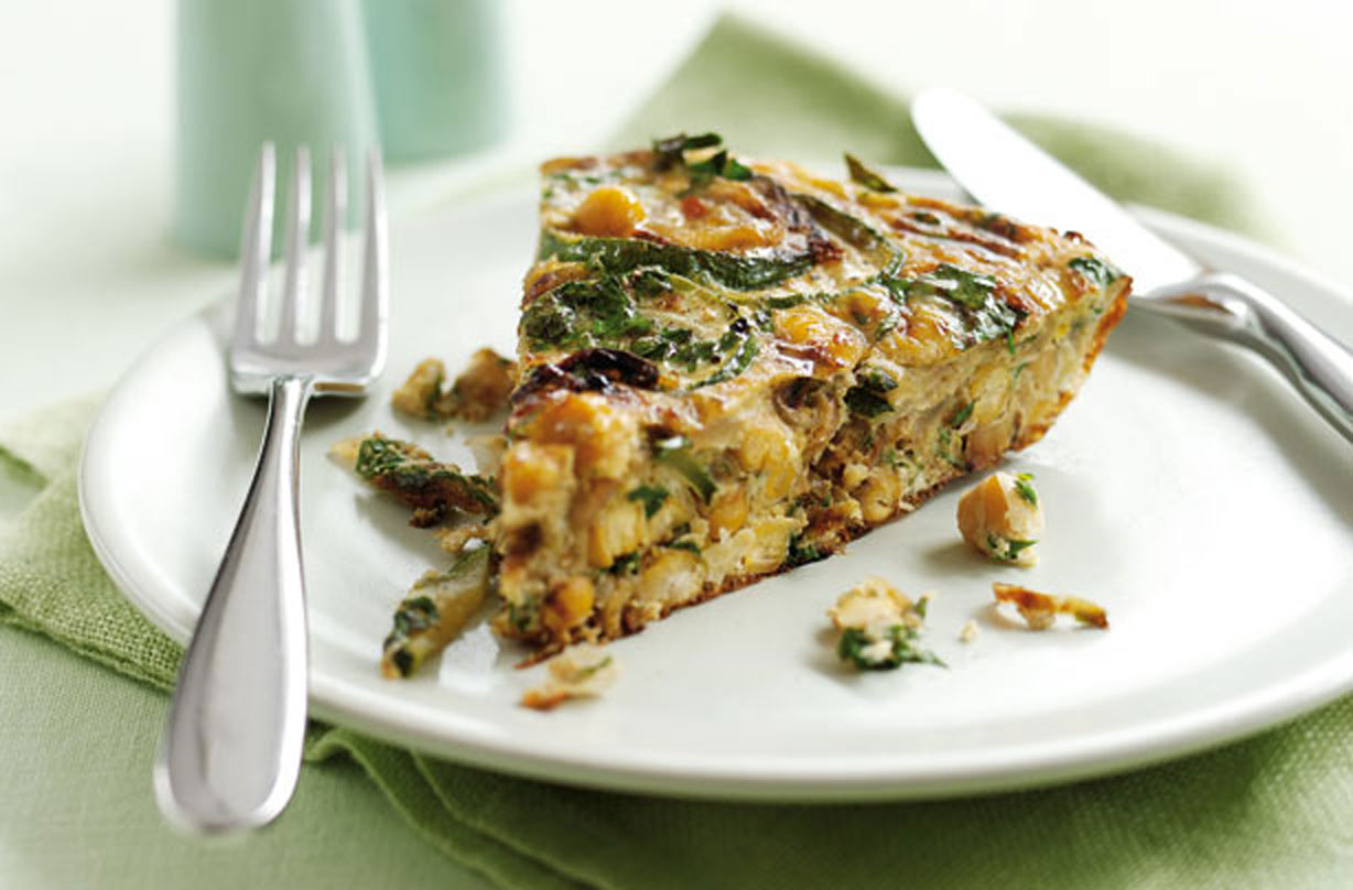 Chickpea and courgette eggah