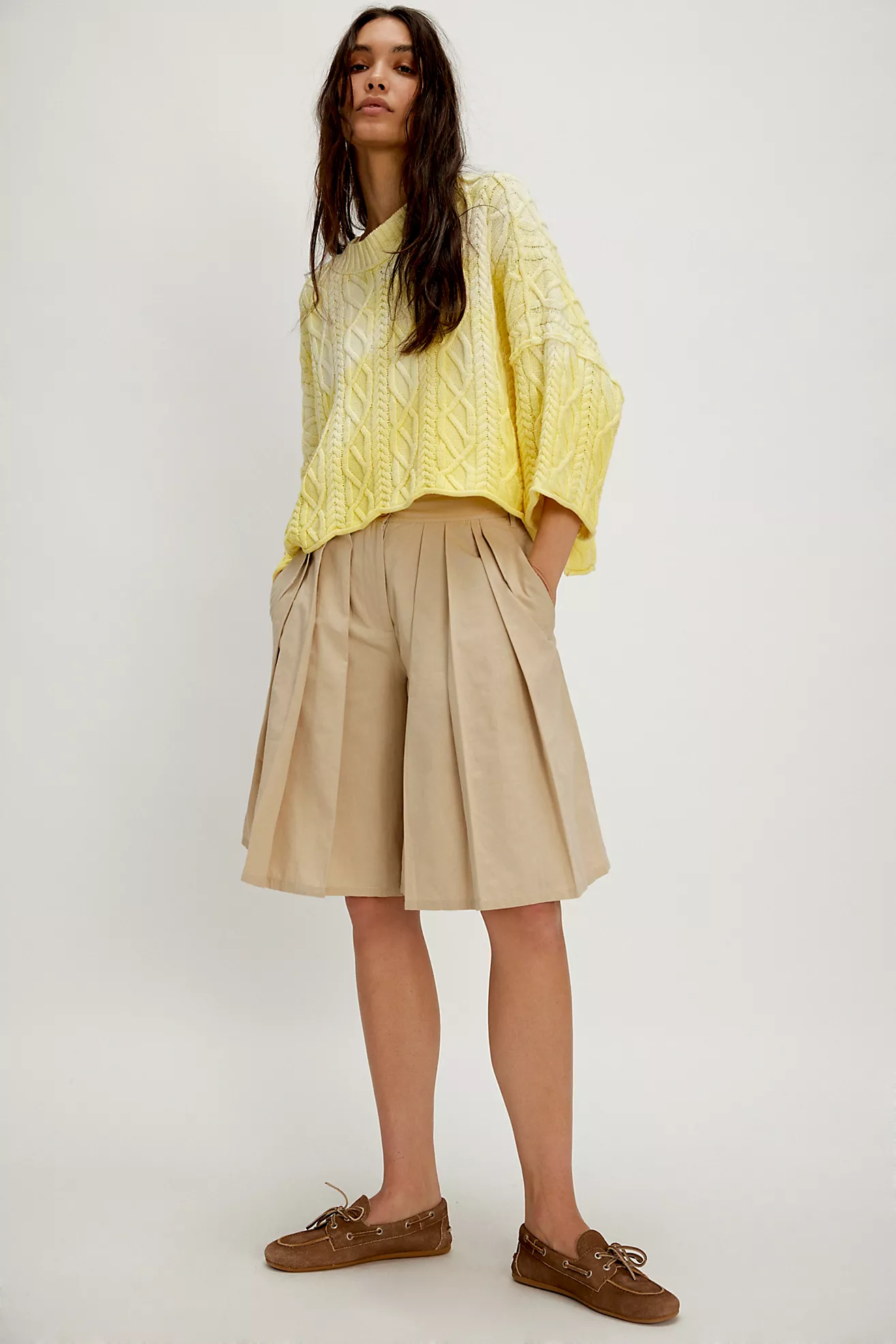 City Everly Linen Trouser Shorts