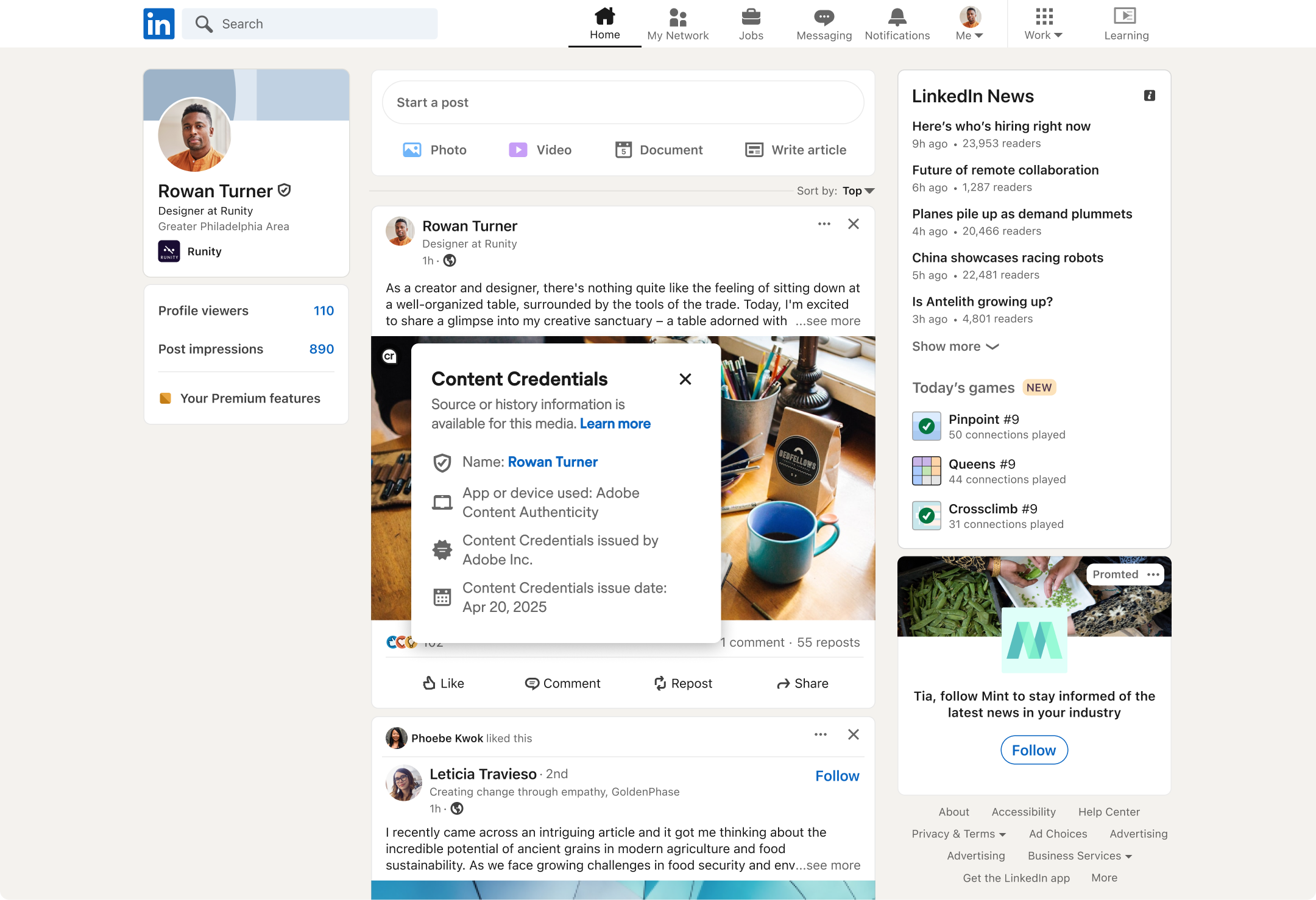 Adobe MAX London; menus in an online app
