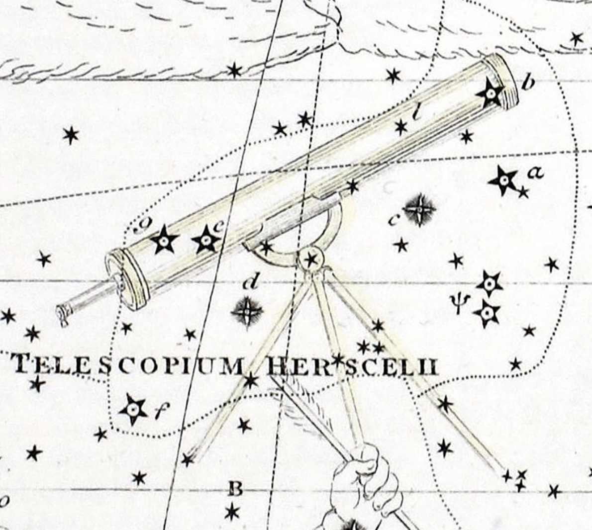 Telescope constellation drawing