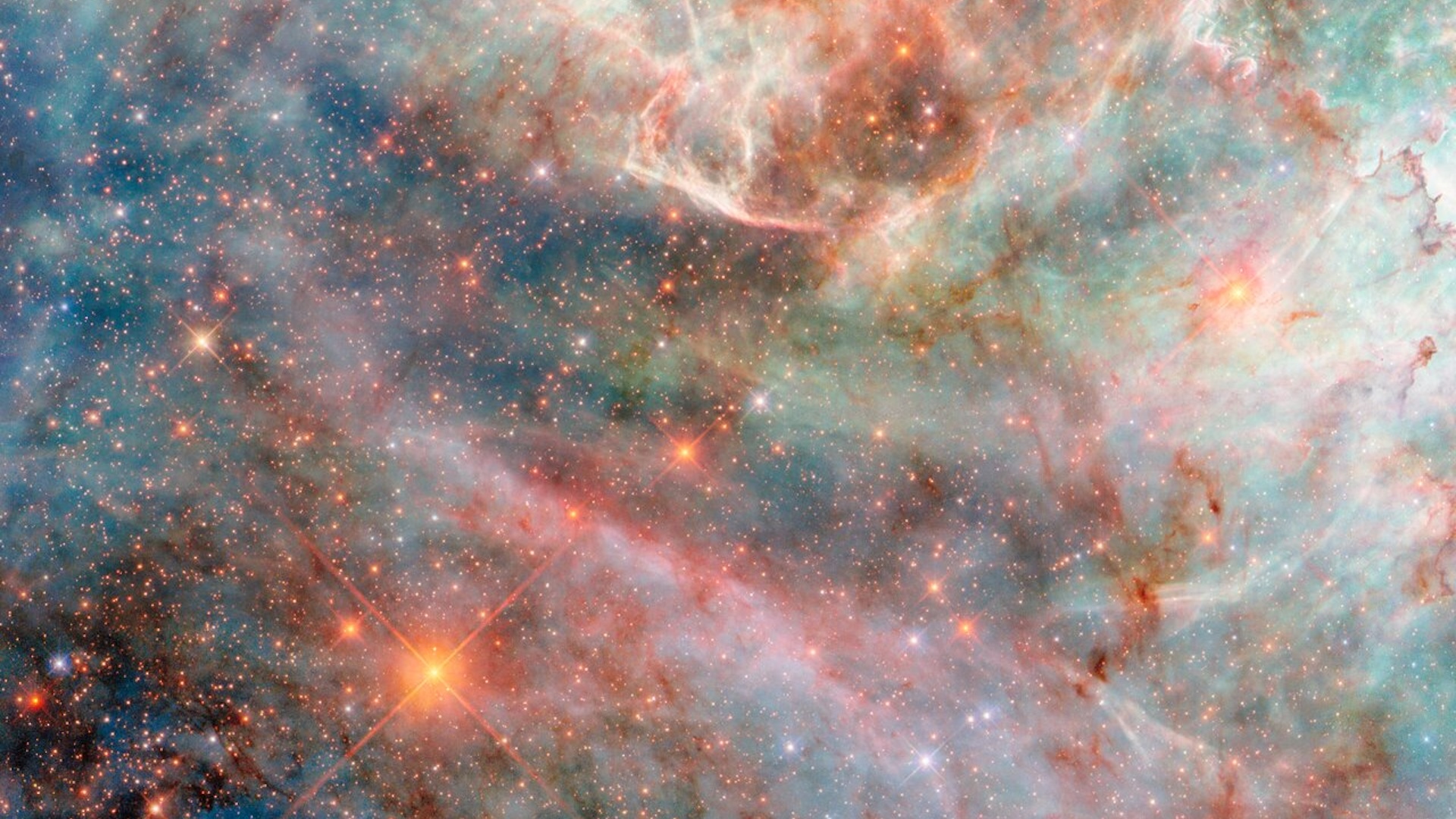 The Large Magellanic Cloud, which is visible only from the Southern Hemisphere, has been caught in the crosshairs of the Hubble Space Telescope. 