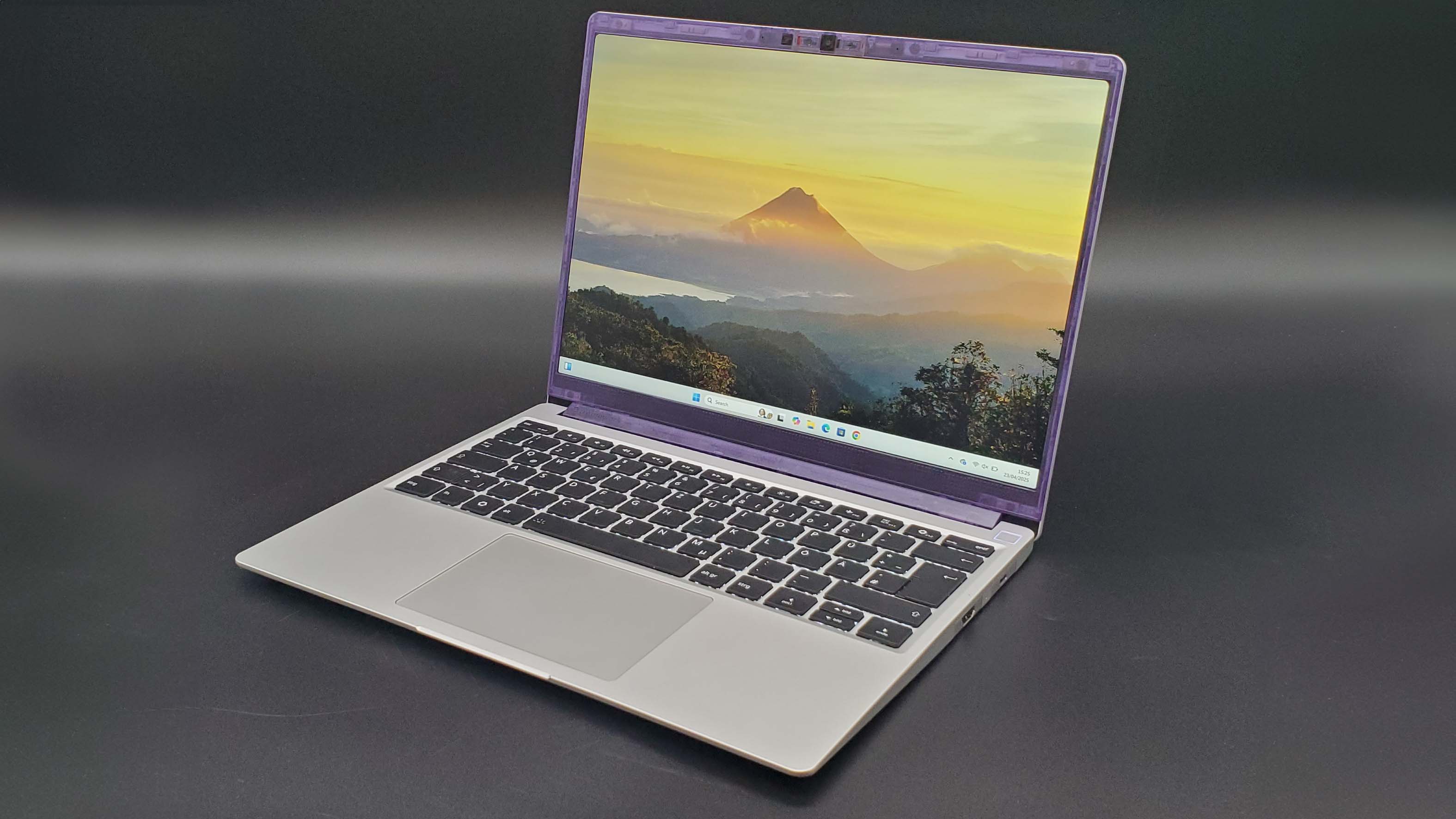 Framework 13 laptop on a dark grey background