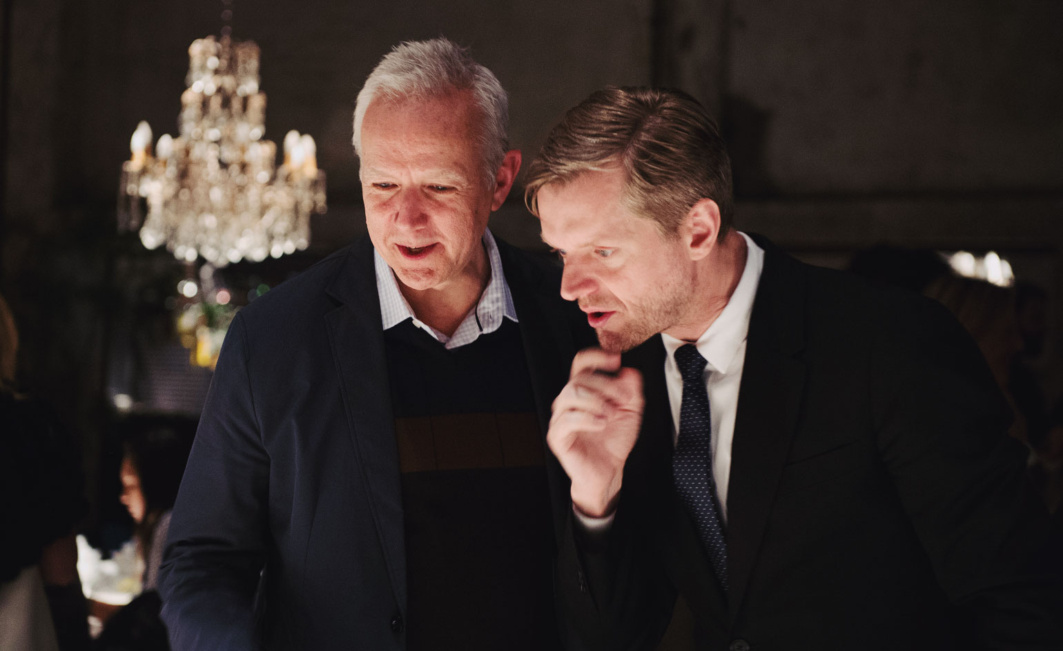 British consul-general Tim Flear and Wallpaper* publisher Malcolm Young