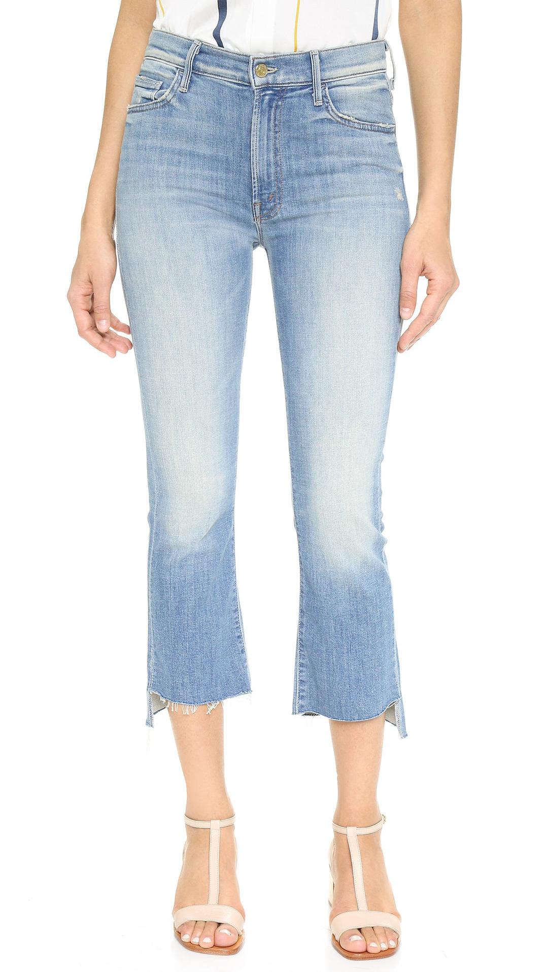 Mother + Insider Crop Step Fray Jeans