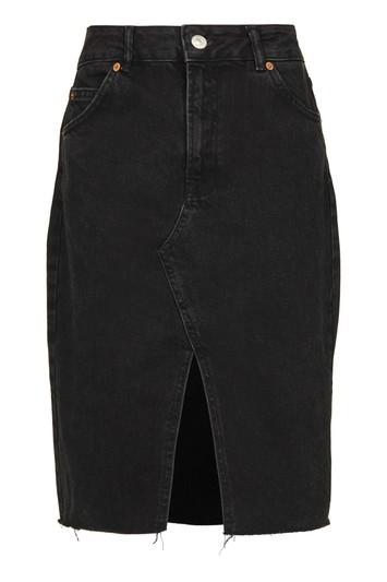 Topshop + Moto Midi Denim Skirt