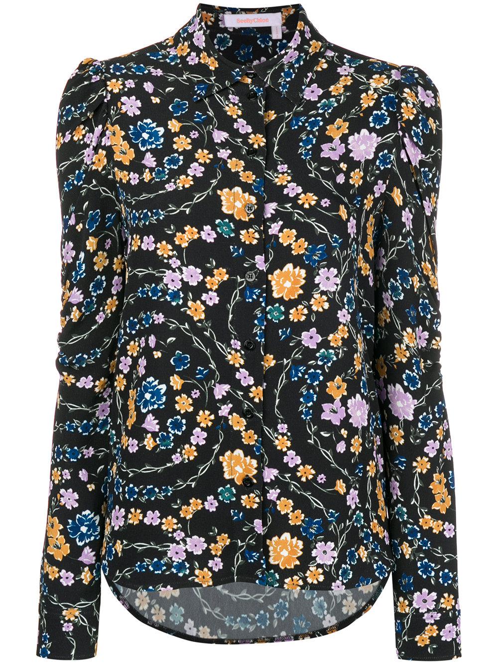 See by Chloé + Floral-Print Shirt