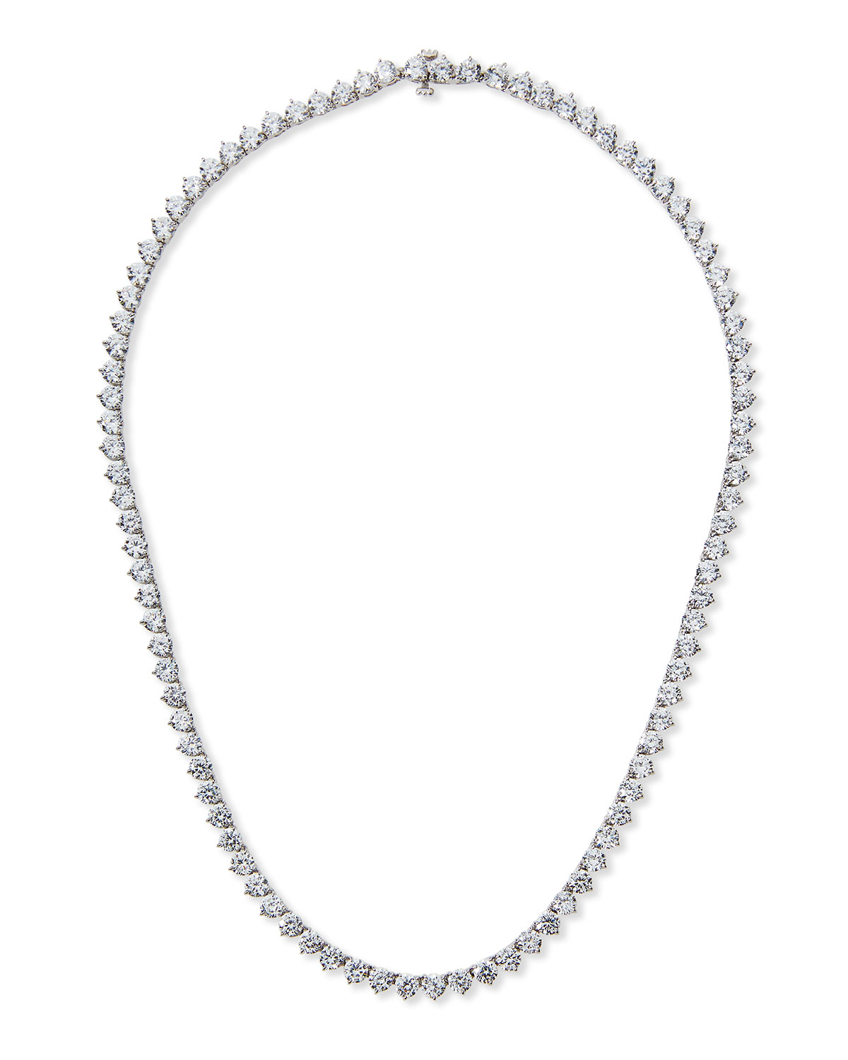 Fantasia by DeSerio + Three-Prong CZ Vermeil Tennis Necklace