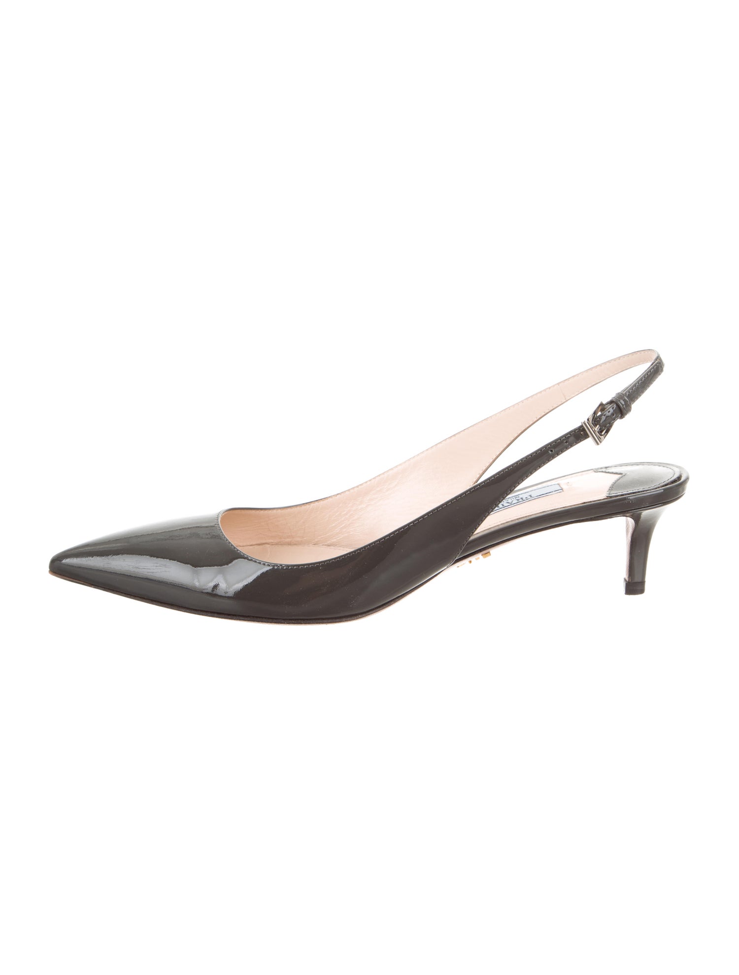 Prada + Patent Leather Slingback Pumps