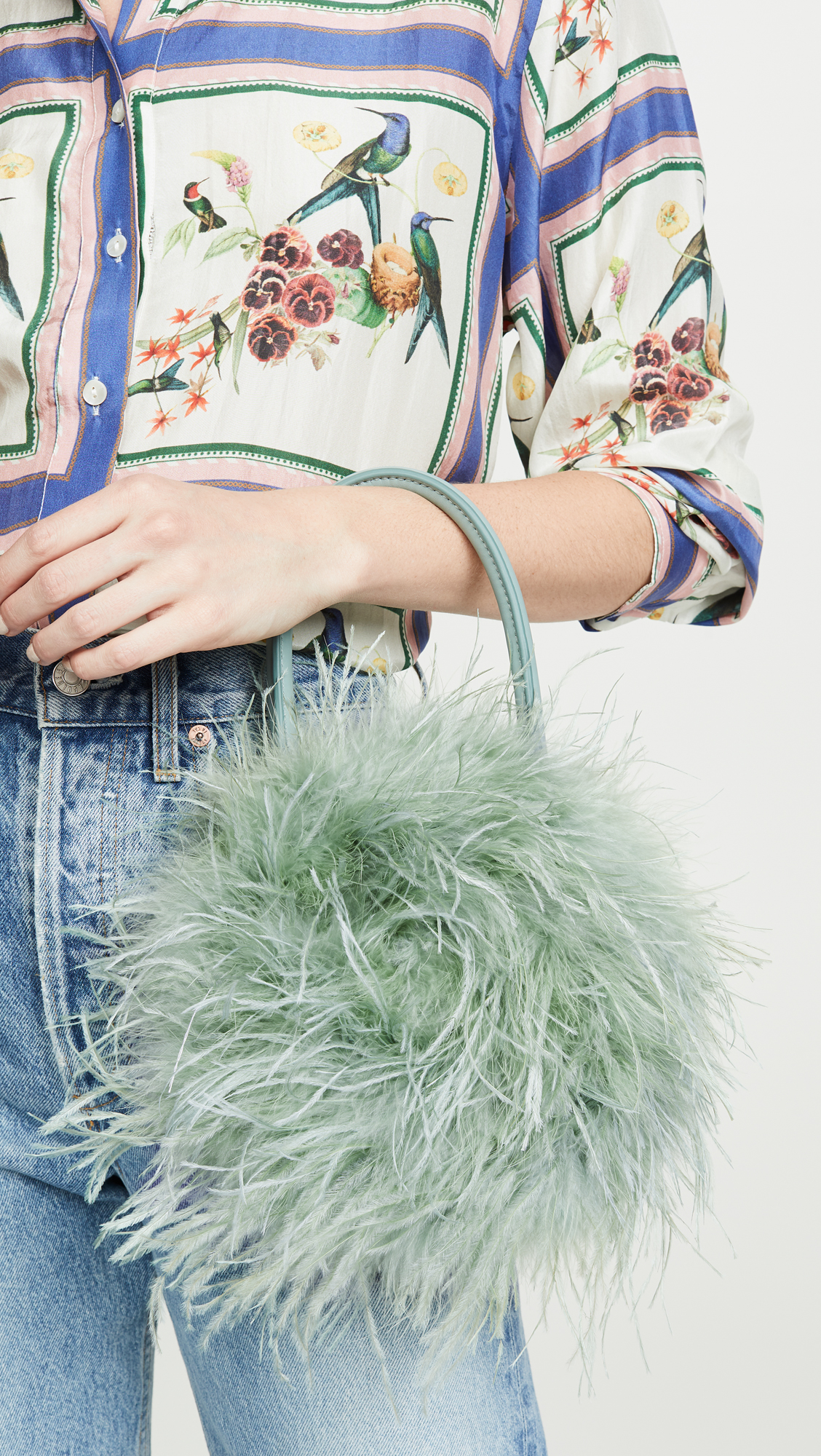 Loeffler Randall + Zadie Feather Circle Tote Bag