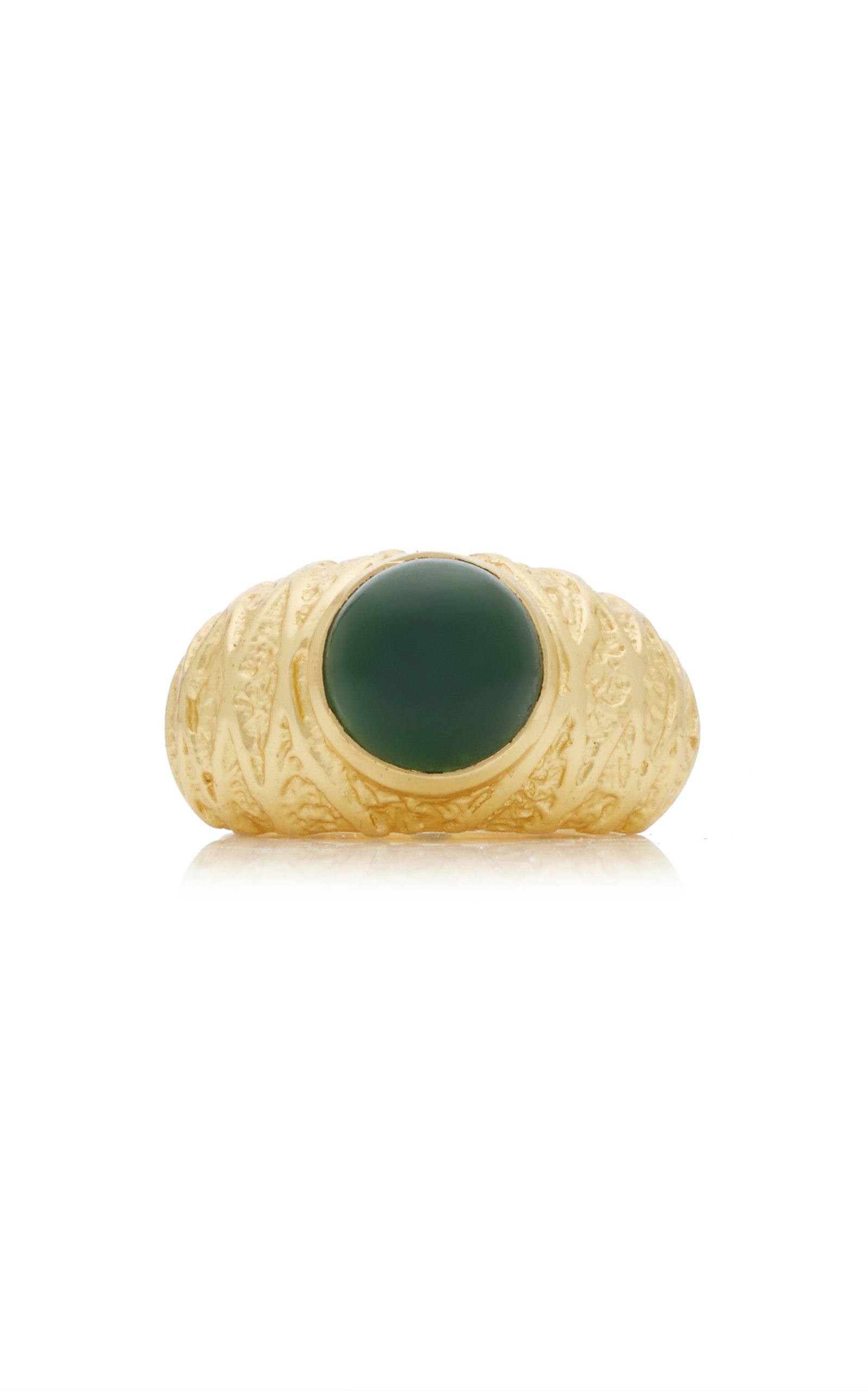 Valére + Willow 24k Gold-Plated Jade Ring