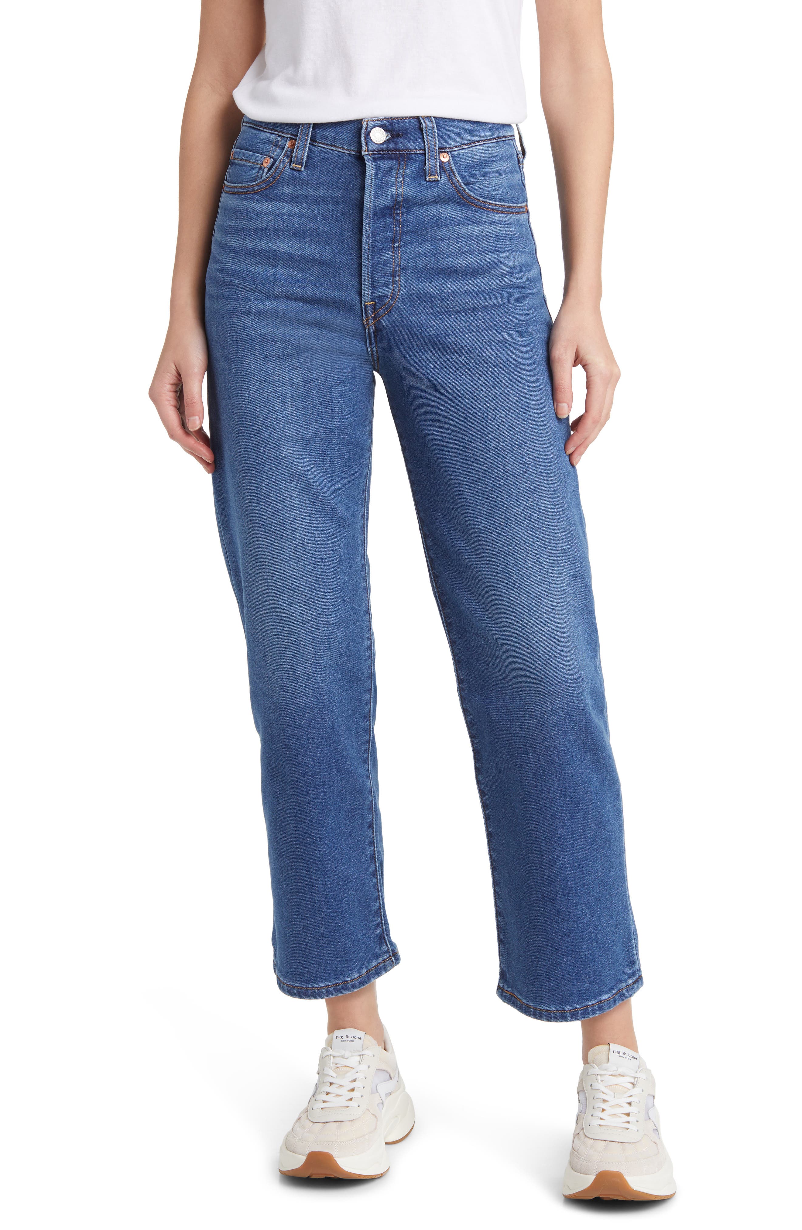 Levi's + Ribcage High Waist Ankle Straight Leg Jeans