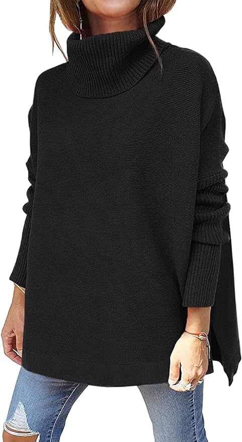 Lillusory + Turtleneck Oversized Sweaters
