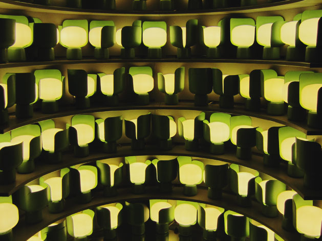 a creative display of 'Blom' lamps by Andreas Engesvik
