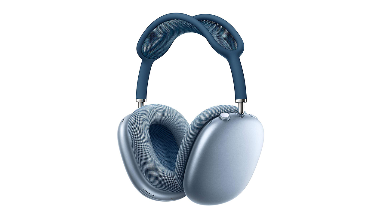 The Apple AirPods Max in their sky blue colour variation