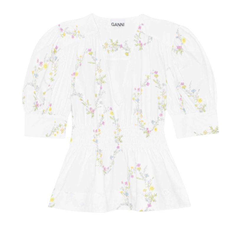  Poplin V-Neck Shirt
