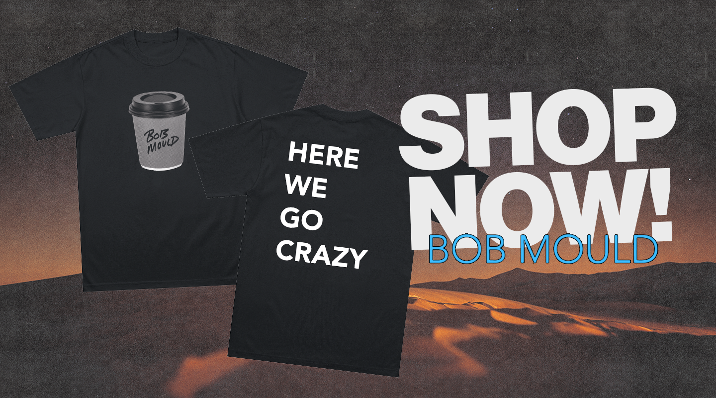 A Bob Mould t shirt design available on the Louder