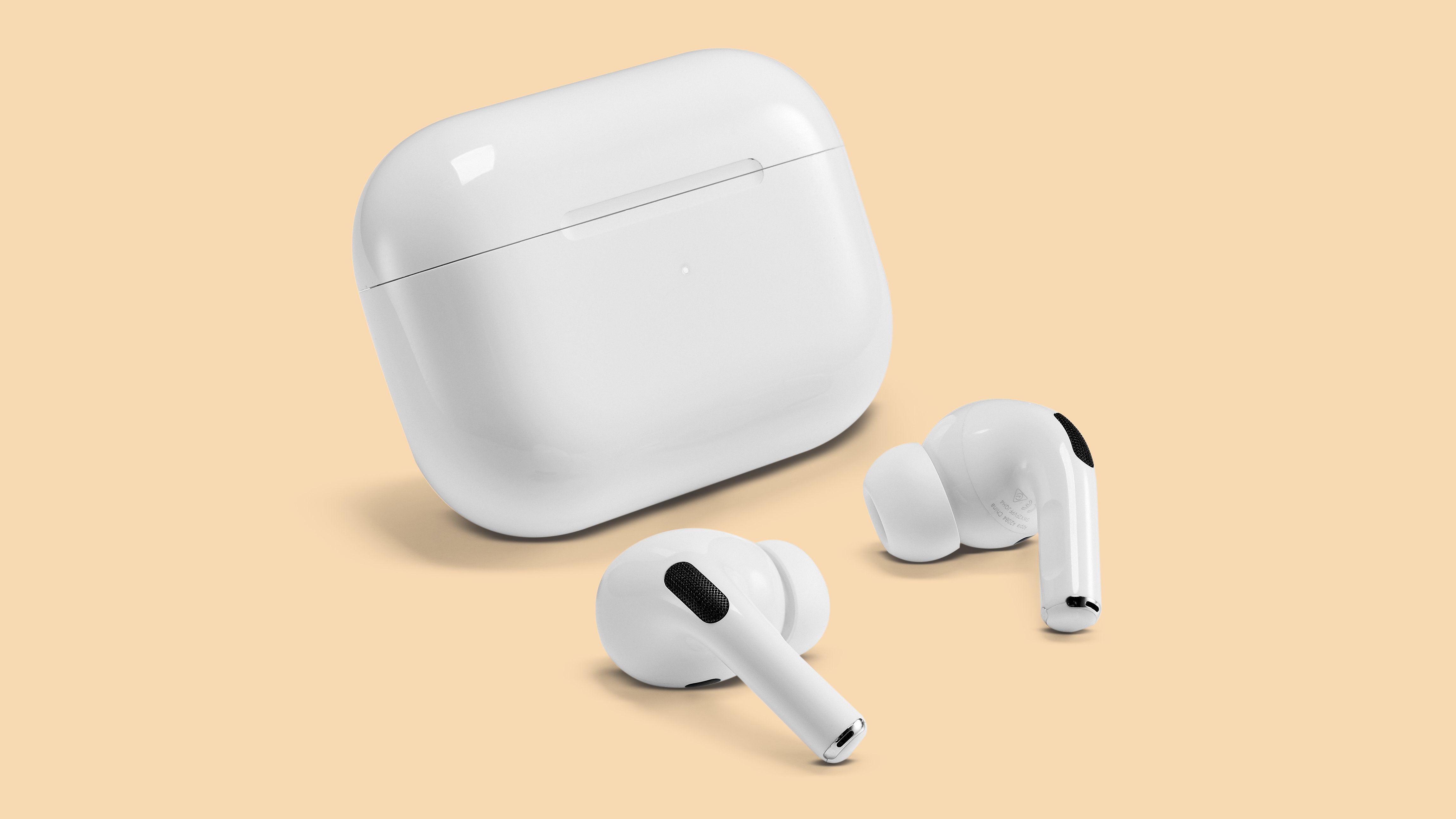 Product shot of Apple AirPods Pro, one of the best Apple headphones,