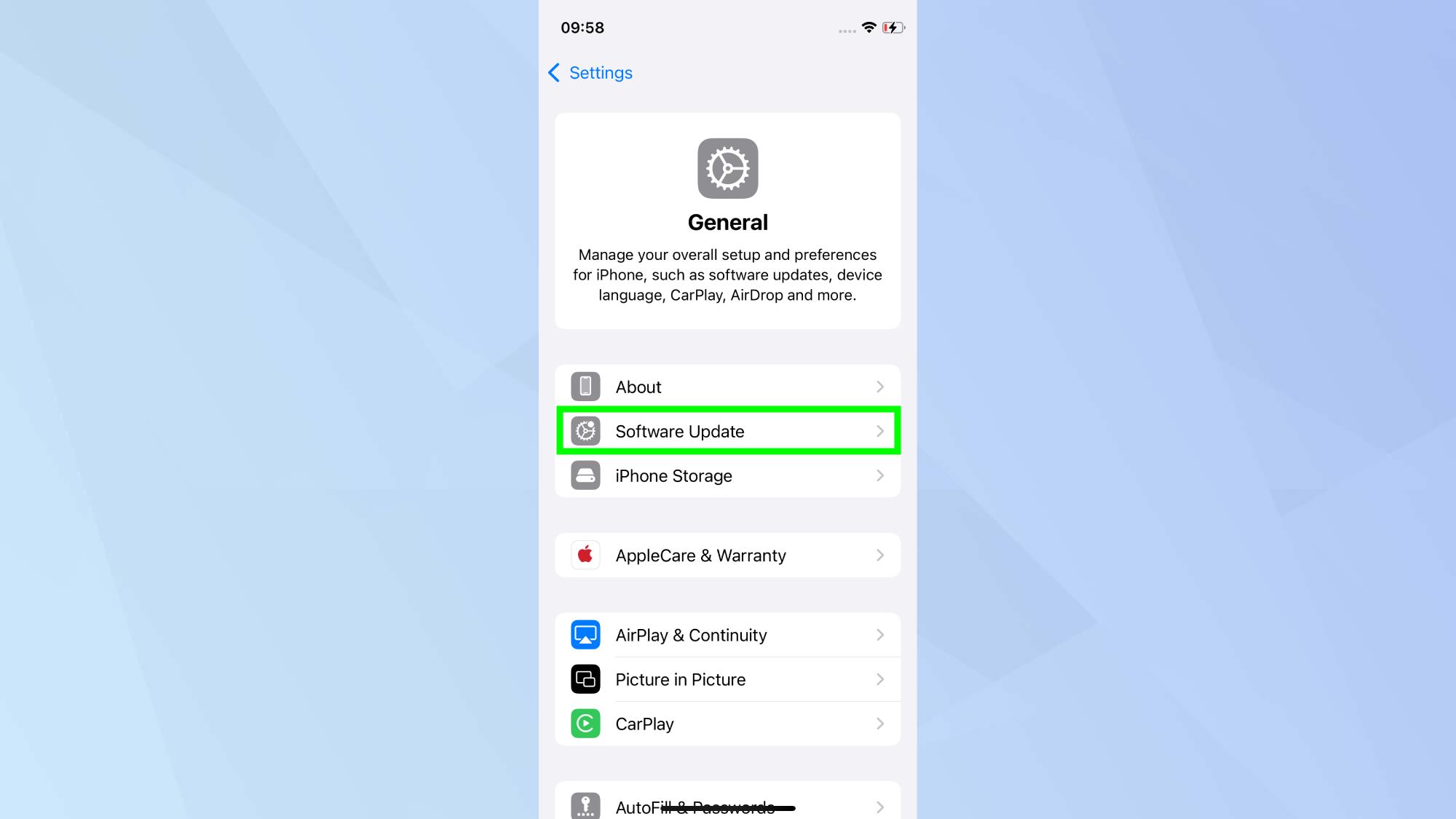 iPhone Settings 