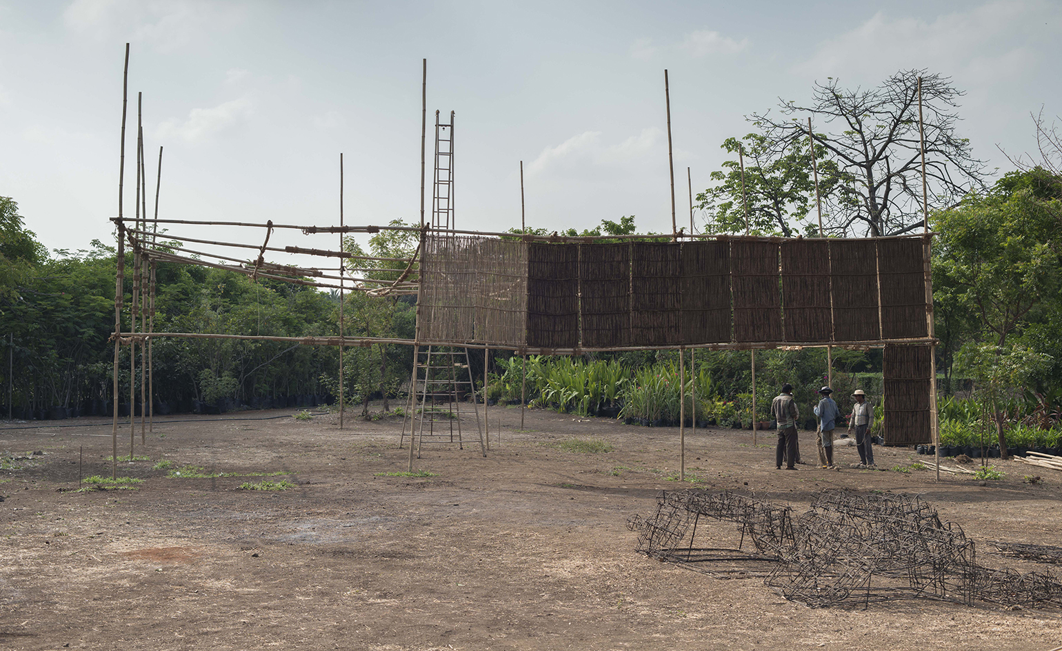 MPavilion in construction